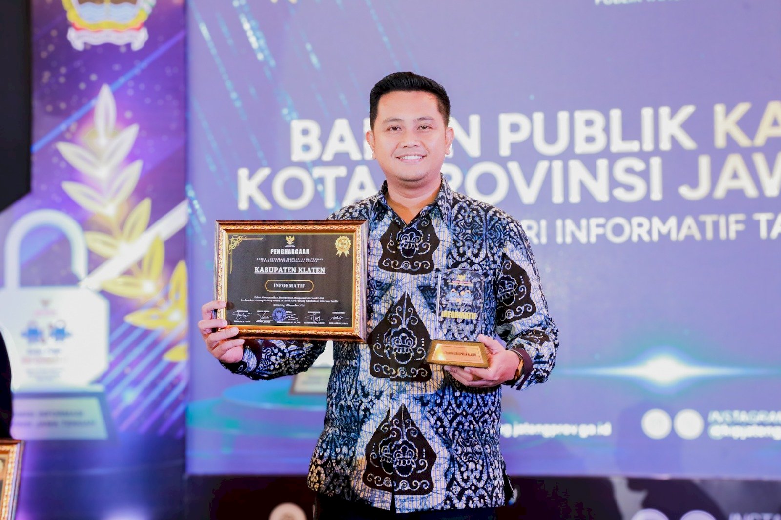 Kabupaten Klaten Raih Penghargaan Kabupaten Informatif pada KIP 2025