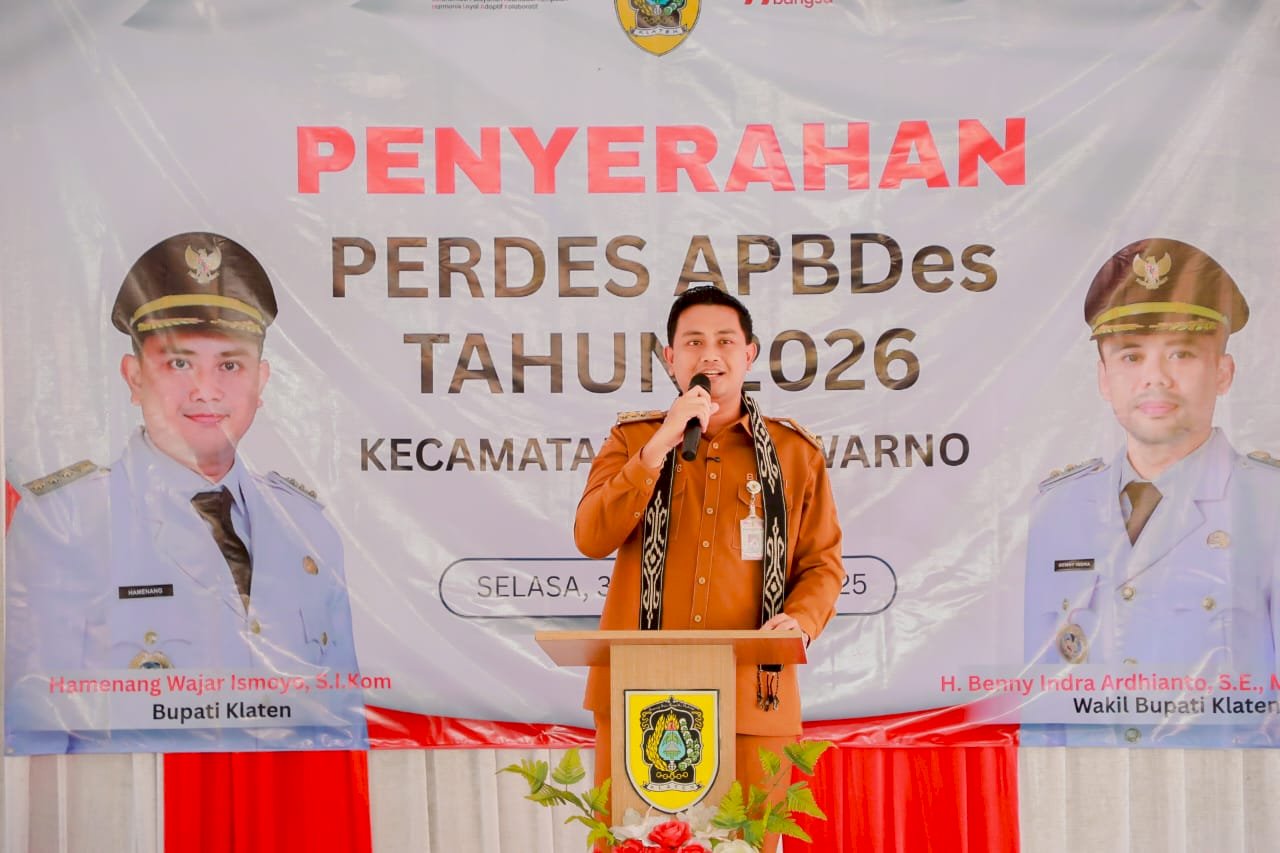 Bupati dan Wabup Klaten Dorong Kemandirian Desa melalui Penyerahan Perdes APBDes 2026