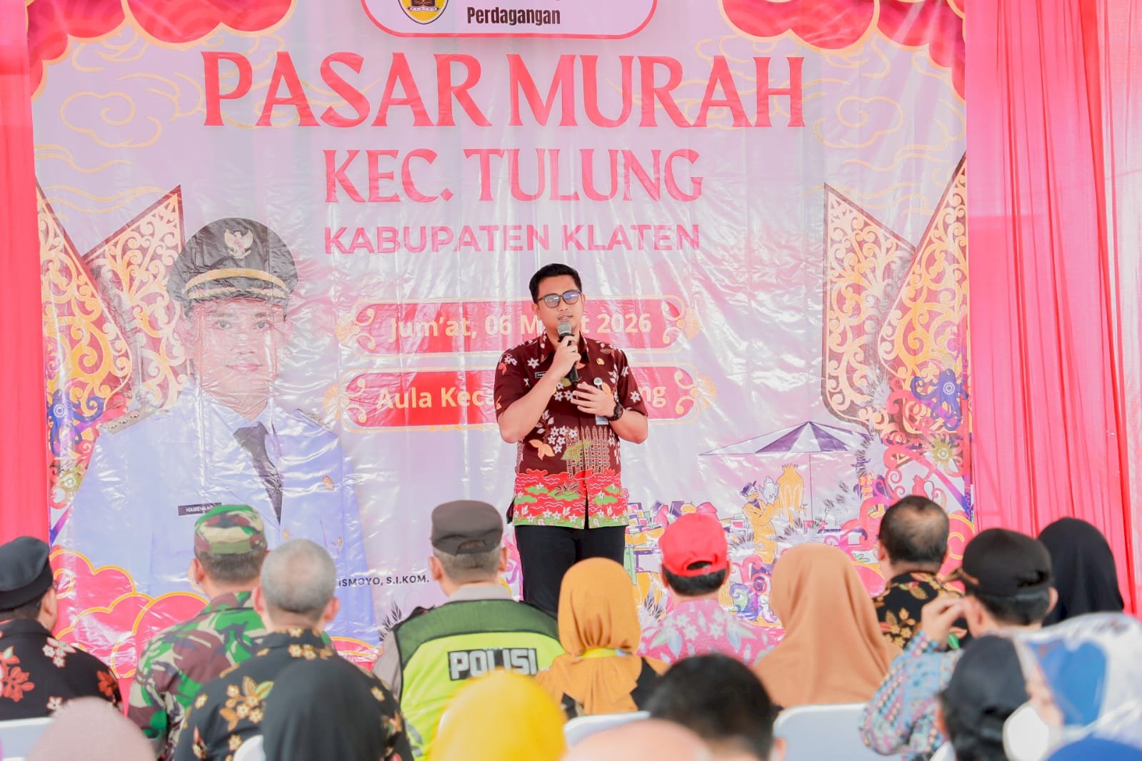 Bupati Klaten Tinjau Pasar Murah di Kecamatan Tulung, 1.200 Paket Sembako Disalurkan