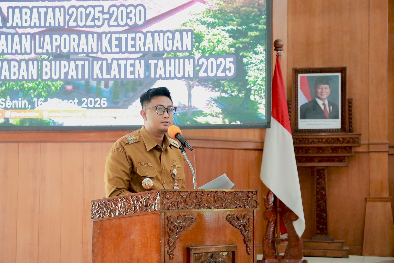 Bupati Klaten Hadiri Rapat Paripurna DPRD, Bahas Usulan Pemberhentian Wakil Bupati dan LKPJ Tahun 2025